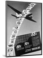 Vintage Douglas DC-3 Ad-null-Mounted Art Print