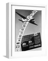 Vintage Douglas DC-3 Ad-null-Framed Art Print