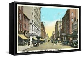 Vintage Downtown Baltimore-null-Framed Stretched Canvas