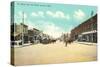 Vintage Downtown Lawton-null-Stretched Canvas