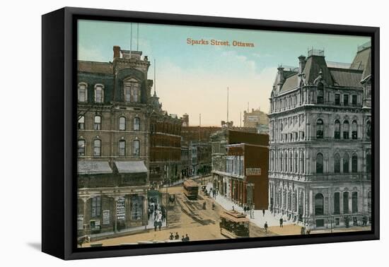 Vintage Downtown Ottawa, Canada-null-Framed Stretched Canvas
