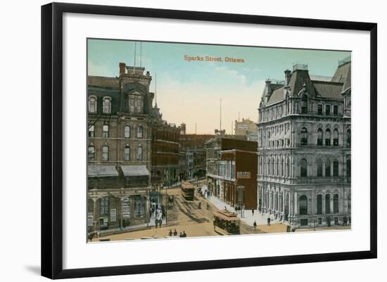 Vintage Downtown Ottawa, Canada-null-Framed Art Print