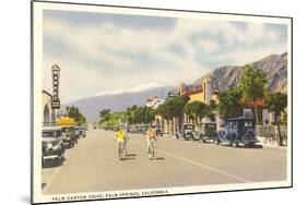 Vintage Downtown Palm Springs-null-Mounted Art Print