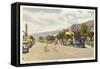 Vintage Downtown Palm Springs-null-Framed Stretched Canvas