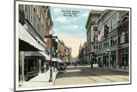 Vintage Downtown Roanoke-null-Mounted Art Print