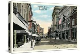 Vintage Downtown Roanoke-null-Stretched Canvas