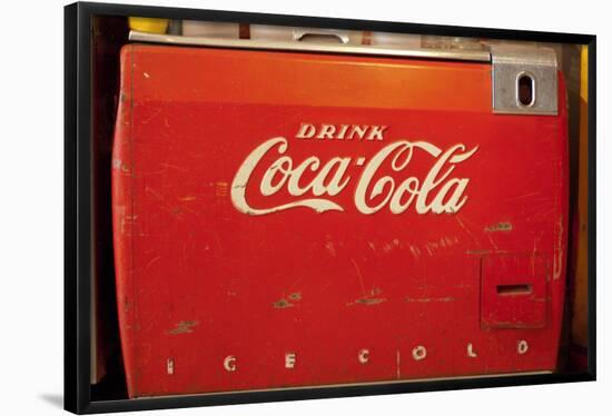 Vintage Drink Coca Cola Ice Cold Coke Vending Machine Photo Poster-null-Framed Standard Poster