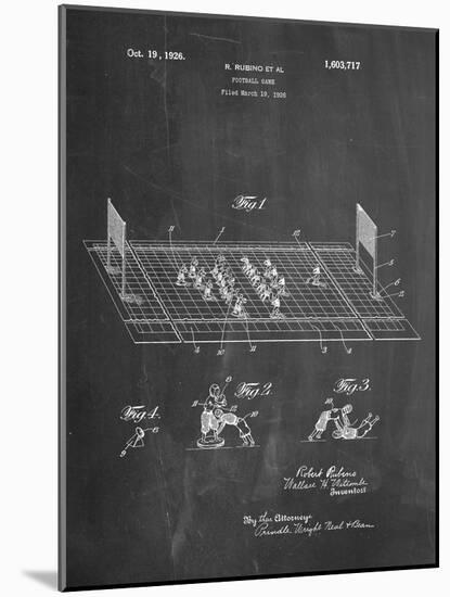 Vintage Electric Football Game Patent-null-Mounted Art Print