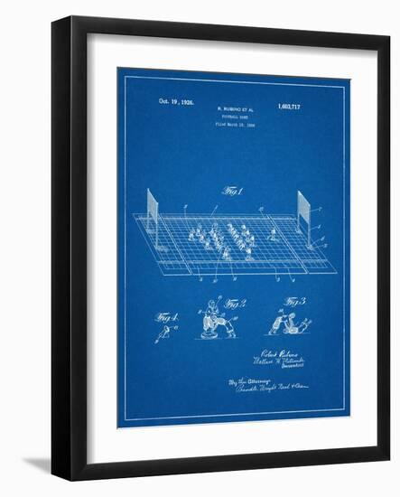 Vintage Electric Football Game Patent-null-Framed Art Print