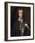 Vintage English History Painting of Lord Protector Oliver Cromwell-Stocktrek Images-Framed Art Print