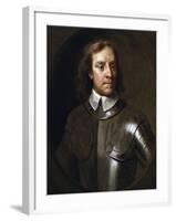 Vintage English History Painting of Lord Protector Oliver Cromwell-Stocktrek Images-Framed Art Print