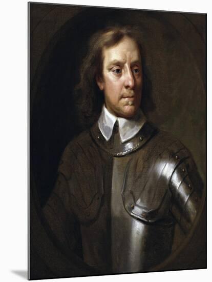 Vintage English History Painting of Lord Protector Oliver Cromwell-Stocktrek Images-Mounted Art Print