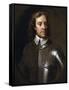 Vintage English History Painting of Lord Protector Oliver Cromwell-Stocktrek Images-Framed Stretched Canvas