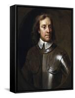 Vintage English History Painting of Lord Protector Oliver Cromwell-Stocktrek Images-Framed Stretched Canvas