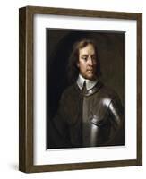 Vintage English History Painting of Lord Protector Oliver Cromwell-Stocktrek Images-Framed Art Print