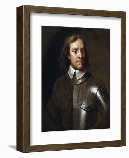 Vintage English History Painting of Lord Protector Oliver Cromwell-Stocktrek Images-Framed Art Print