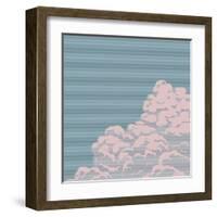 Vintage Engraving Cloud-Art-generator-Framed Art Print