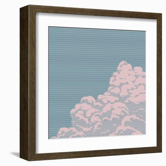 Vintage Engraving Cloud-Art-generator-Framed Art Print