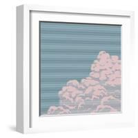 Vintage Engraving Cloud-Art-generator-Framed Art Print