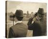 Vintage Equestrian - Spectators-null-Stretched Canvas