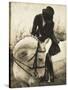 Vintage Equestrian - Transition-null-Stretched Canvas