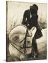 Vintage Equestrian - Transition-null-Stretched Canvas