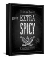 Vintage Extra Spicy Poster - Chalkboard-avean-Framed Stretched Canvas