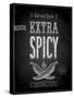 Vintage Extra Spicy Poster - Chalkboard-avean-Stretched Canvas