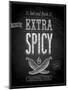 Vintage Extra Spicy Poster - Chalkboard-avean-Mounted Art Print