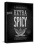 Vintage Extra Spicy Poster - Chalkboard-avean-Stretched Canvas