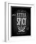 Vintage Extra Spicy Poster - Chalkboard-avean-Framed Art Print