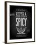 Vintage Extra Spicy Poster - Chalkboard-avean-Framed Art Print