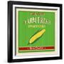 Vintage Farm Fresh Sweet Corn Poster-radubalint-Framed Art Print