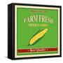 Vintage Farm Fresh Sweet Corn Poster-radubalint-Framed Stretched Canvas