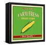 Vintage Farm Fresh Sweet Corn Poster-radubalint-Framed Stretched Canvas