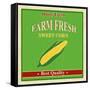 Vintage Farm Fresh Sweet Corn Poster-radubalint-Framed Stretched Canvas