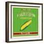 Vintage Farm Fresh Sweet Corn Poster-radubalint-Framed Art Print