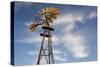 Vintage Farm Windmills at Sunset, Elk City, Oklahoma, USA-Walter Bibikow-Stretched Canvas