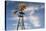 Vintage Farm Windmills at Sunset, Elk City, Oklahoma, USA-Walter Bibikow-Stretched Canvas