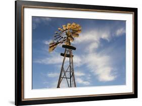 Vintage Farm Windmills at Sunset, Elk City, Oklahoma, USA-Walter Bibikow-Framed Photographic Print