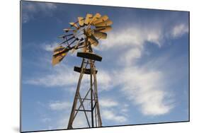 Vintage Farm Windmills at Sunset, Elk City, Oklahoma, USA-Walter Bibikow-Mounted Photographic Print