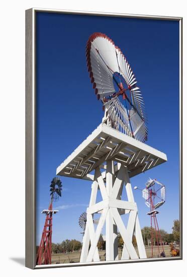 Vintage Farm Windmills, Elk City, Oklahoma, USA-Walter Bibikow-Framed Photographic Print