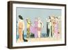 Vintage Fashion Illustration-null-Framed Art Print