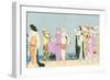 Vintage Fashion Illustration-null-Framed Art Print