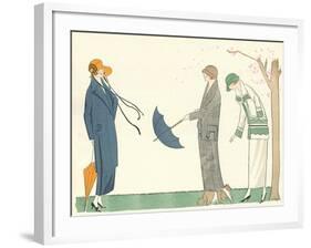 Vintage Fashion Illustration-null-Framed Art Print