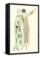 Vintage Fashion Illustration-null-Framed Stretched Canvas