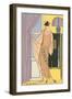 Vintage Fashion Illustration-null-Framed Art Print