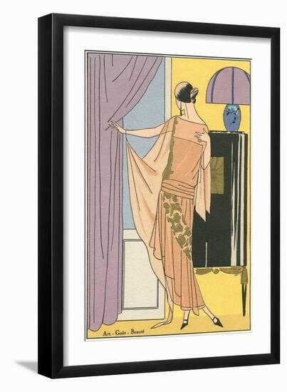 Vintage Fashion Illustration-null-Framed Art Print