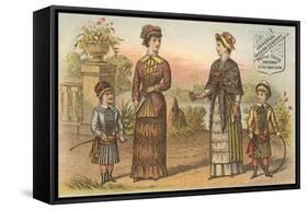 Vintage Fashions for the Park-null-Framed Stretched Canvas