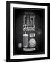 Vintage Fast Food Poster Chalkboard-avean-Framed Art Print